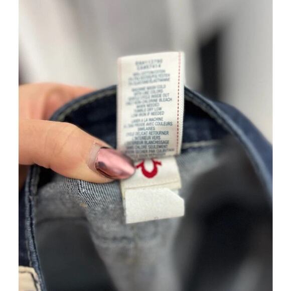 True Religion Brand Straight Leg Dark Wash Made in USA Size 29 Women’s - Picture 4 of 8